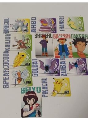 Pokemon Japanese Mini Animation Series Carddass Vintage 13 Card Lot